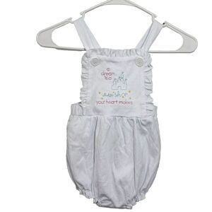 Yogabee Girl One Piece Bubble Castle White Size 2 A Dream is A Wish Your Heart